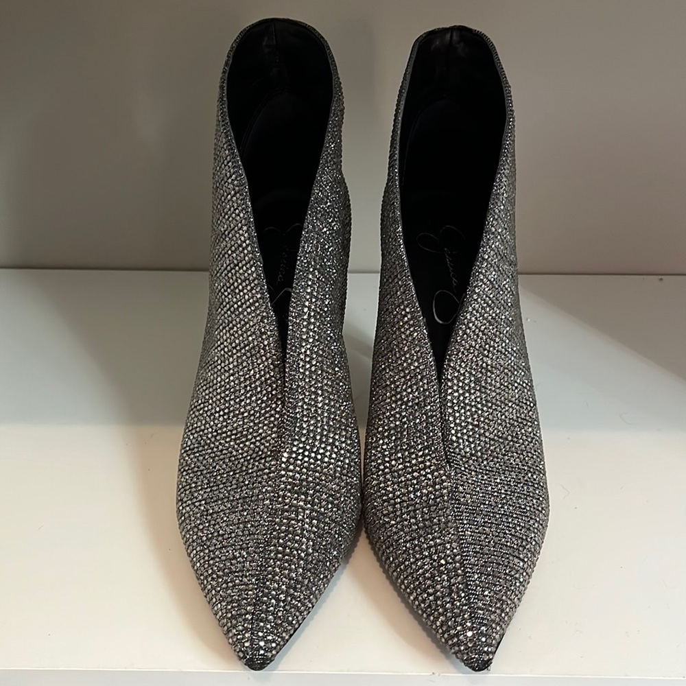 Jessica Simpson sparkle shootie boots- Size 8